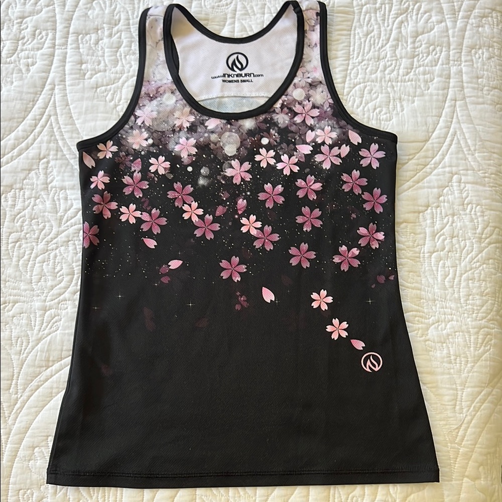INKnBURN Black and White Fitted Sleeveless Tank Top